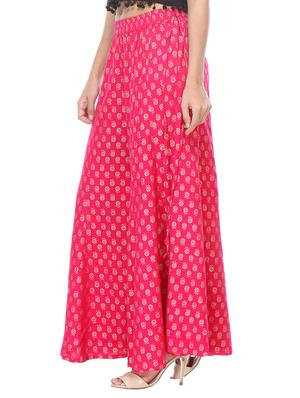 pink rayon palazzo - 15051534 - Standard Image - 2