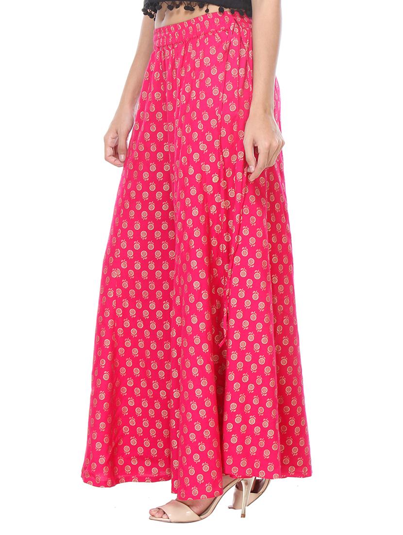 pink rayon palazzo - 15051534 - Zoom Image - 2
