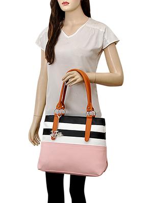 pink leatherette handbag - 15055889 - Standard Image - 5