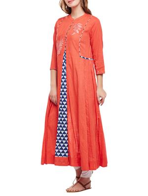 a-line embroidered kurta - 15056048 - Standard Image - 2