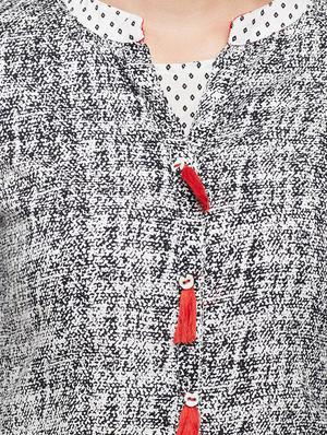 layered kurta with tassels - 15056069 - Standard Image - 5