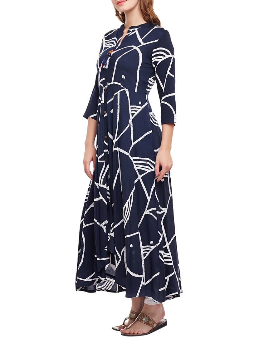 high low printed kurta - 15056071 - Zoom Image - 2