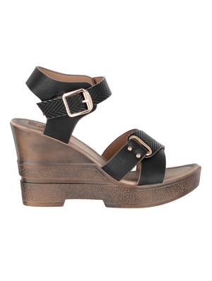 black ankle strap wedge - 15059485 - Standard Image - 2