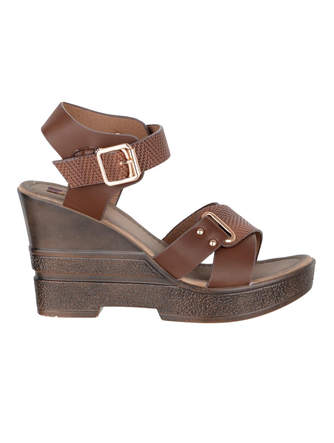 brown ankle strap wedge - 15059486 - Zoom Image - 2