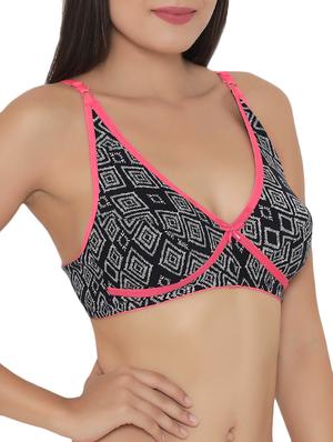 bow patch contrast bind bra - 15061305 - Standard Image - 2