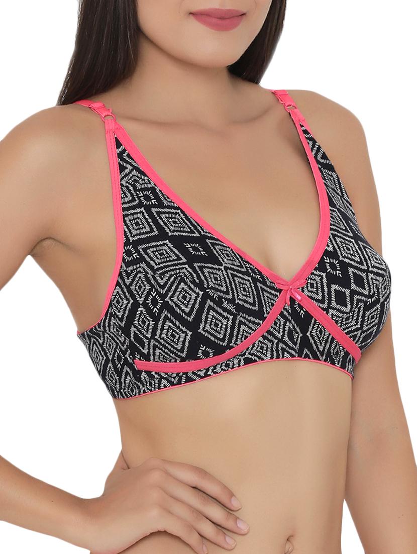 bow patch contrast bind bra - 15061305 - Zoom Image - 2