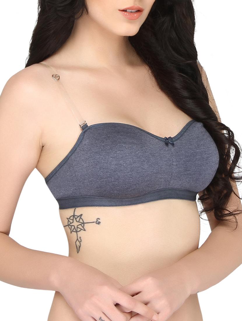 bow patch detachable strapped bra - 15061429 - Zoom Image - 2