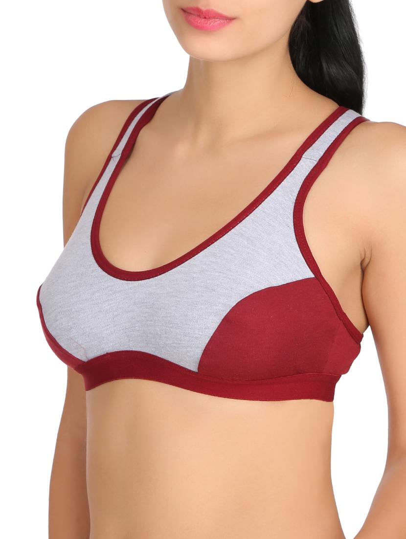 color block sports bra - 15061689 - Zoom Image - 2