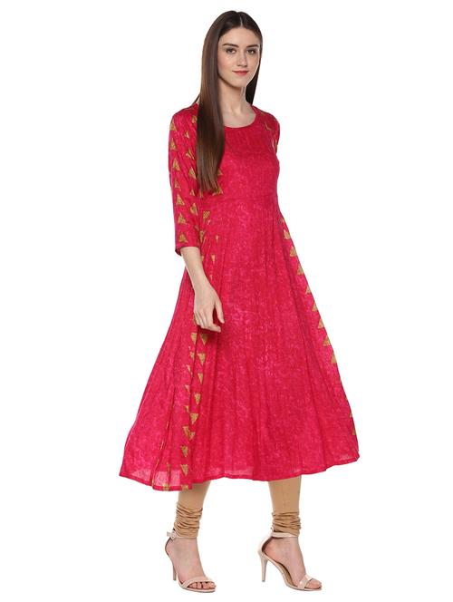 Flared geometrical kurta - 15061745 - Standard Image - 1
