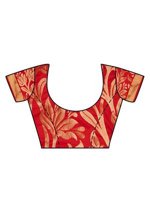 red art silk kanjivaram saree with blouse - 15063669 - Standard Image - 5