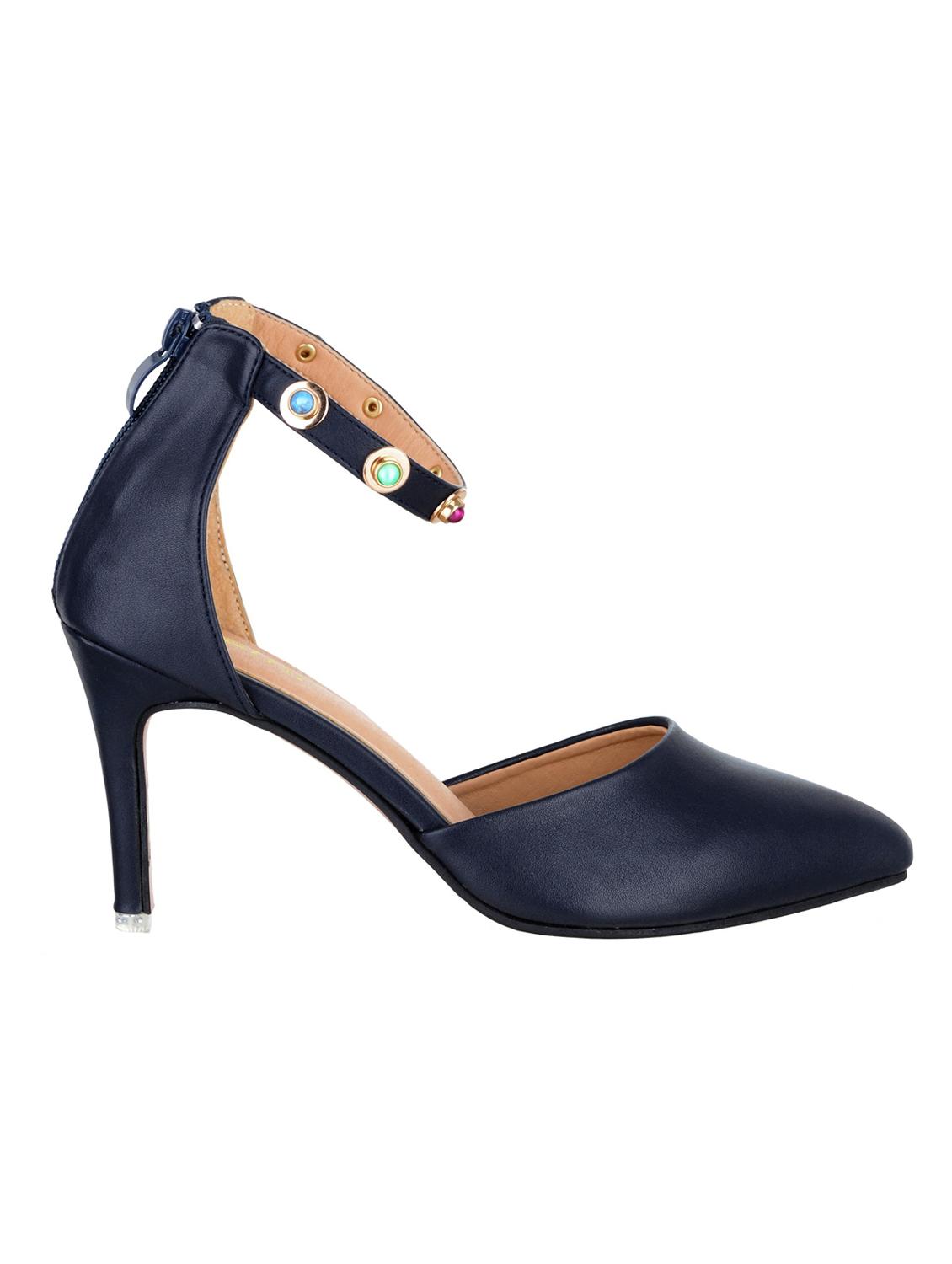 navy ankle strap sandal - 15066407 - Zoom Image - 2