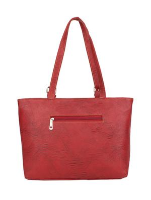 maroon leatherette regular handbag - 15066868 - Standard Image - 2
