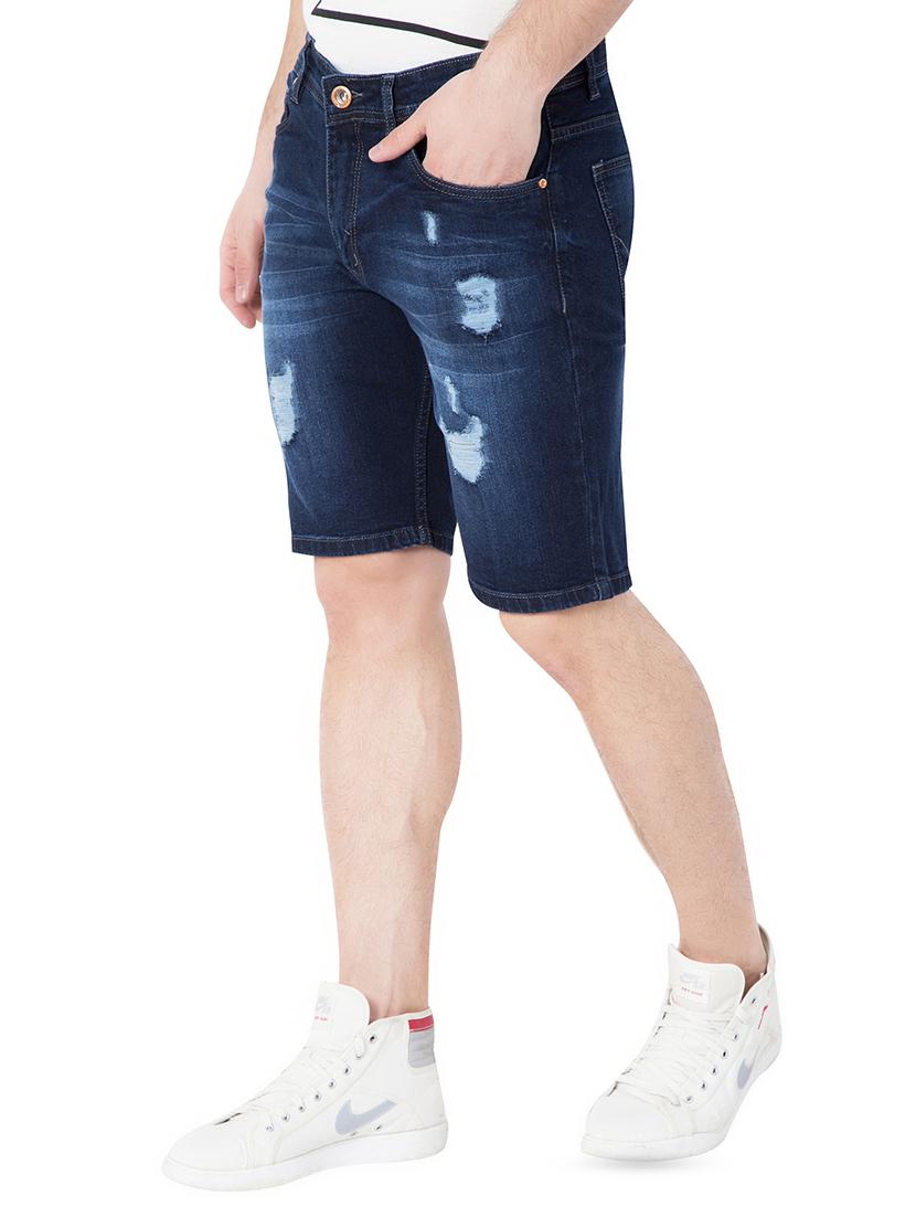 dark blue denim shorts - 15068354 - Zoom Image - 2