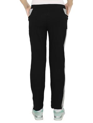 black cotton track pants - 15068458 - Standard Image - 2