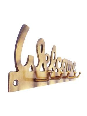 Stylish Key Hanger and Hook of Welcome Name Made of Brass - 15070786 - Standard Image - 2