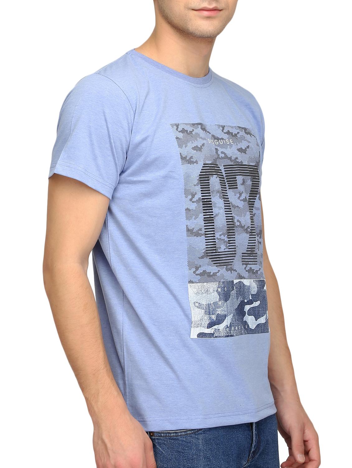 blue cotton front print tshirt - 15070917 - Zoom Image - 2