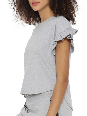 ruffle trim solid top - 15073064 - Standard Image - 2