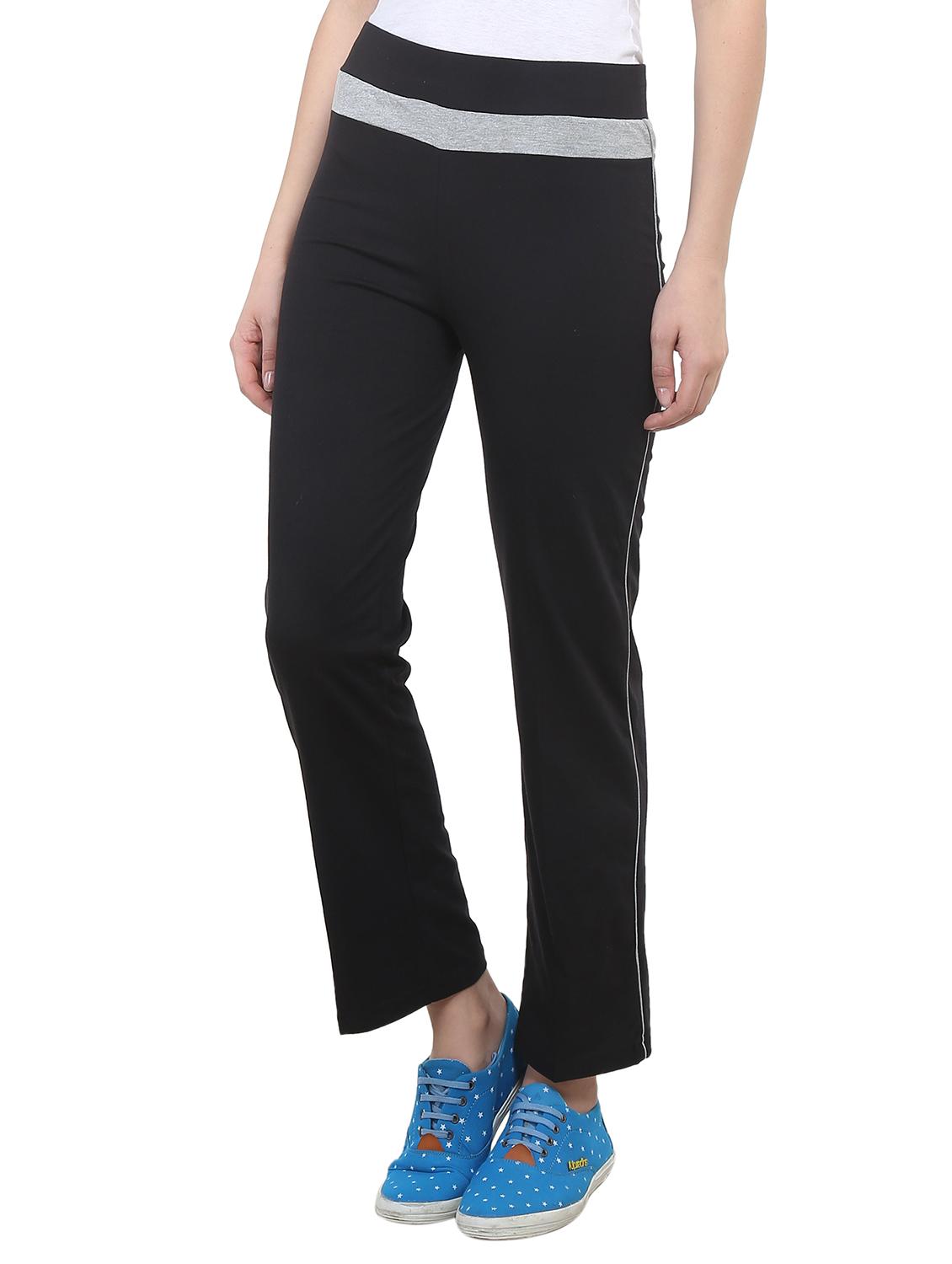 black cotton track pants - 15076018 - Zoom Image - 2