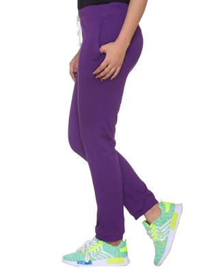 purple cotton track pants - 15076036 - Standard Image - 2