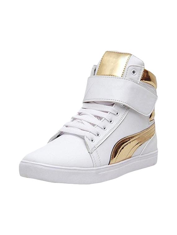 white leatherette lace up sneakers - 15077512 - Zoom Image - 2