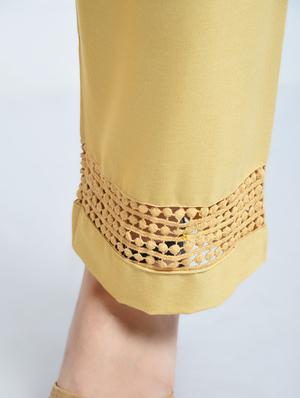 Beige rayon straight palazzo - 15077671 - Standard Image - 5