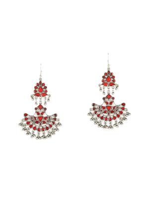 silver metal chandballi earring - 15079193 - Standard Image - 2