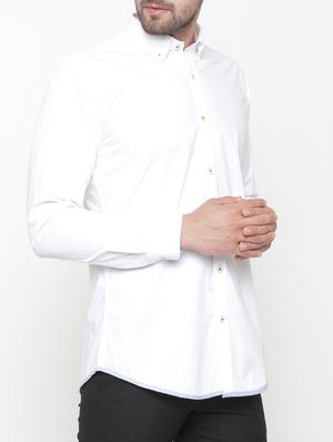 white cotton casual shirt - 15080321 - Standard Image - 2