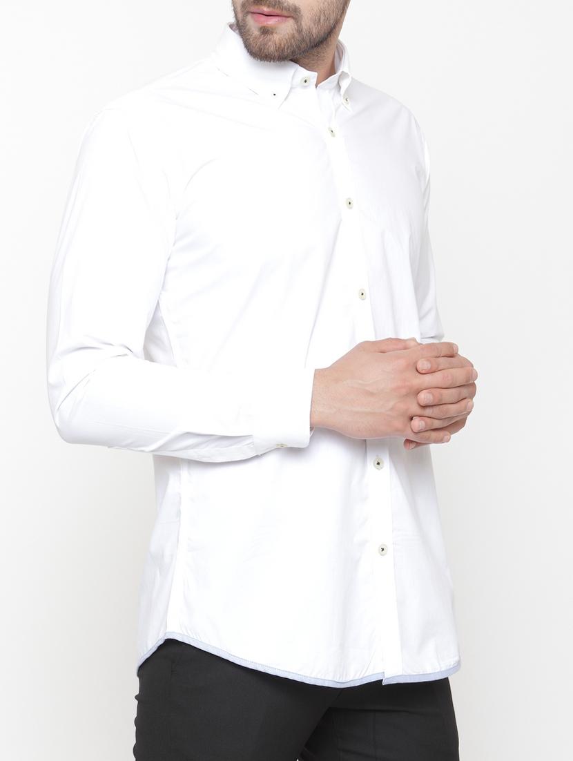 white cotton casual shirt - 15080321 - Zoom Image - 2