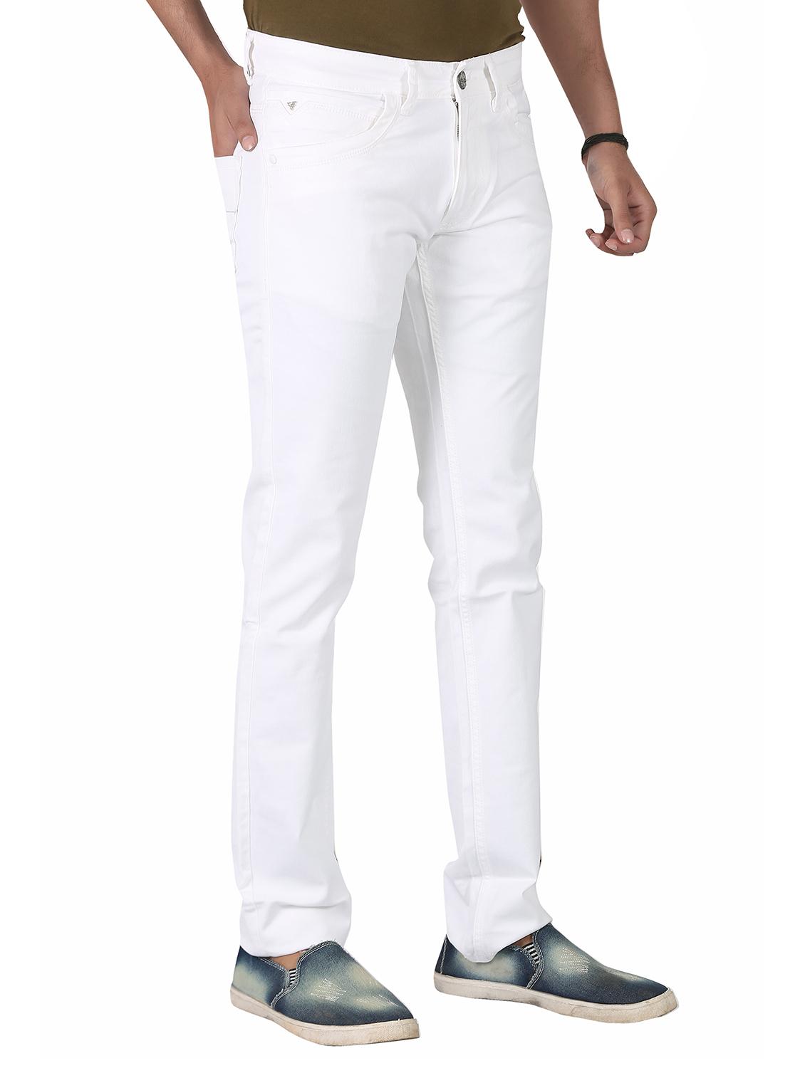 white denim plain jeans - 15080455 - Zoom Image - 2