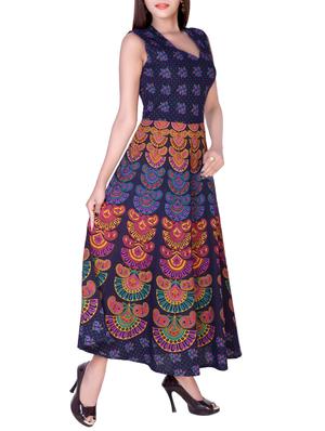 purple cotton flared kurta - 15081355 - Standard Image - 2