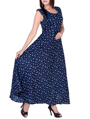 blue rayon a-line kurta - 15081877 - Standard Image - 2