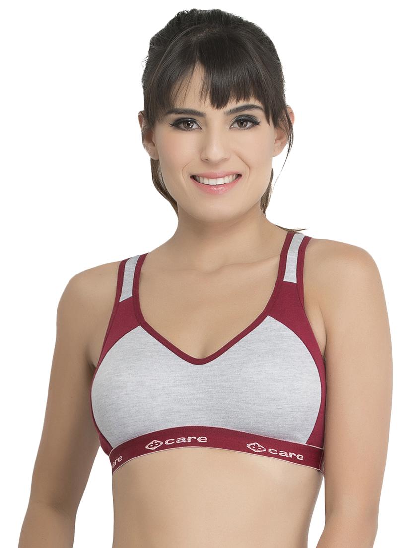 set of 3 grey solid hosery sports bra - 15082364 - Zoom Image - 2