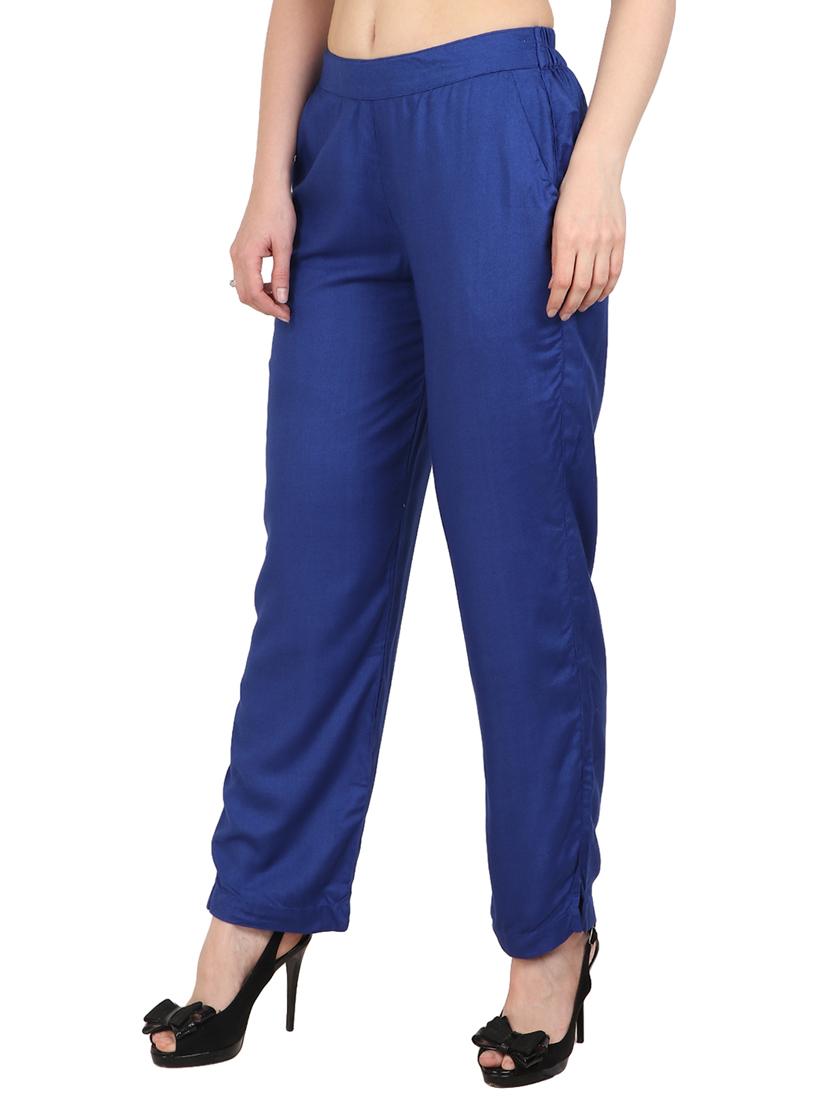 Blue rayon palazzo - 15083545 - Zoom Image - 2