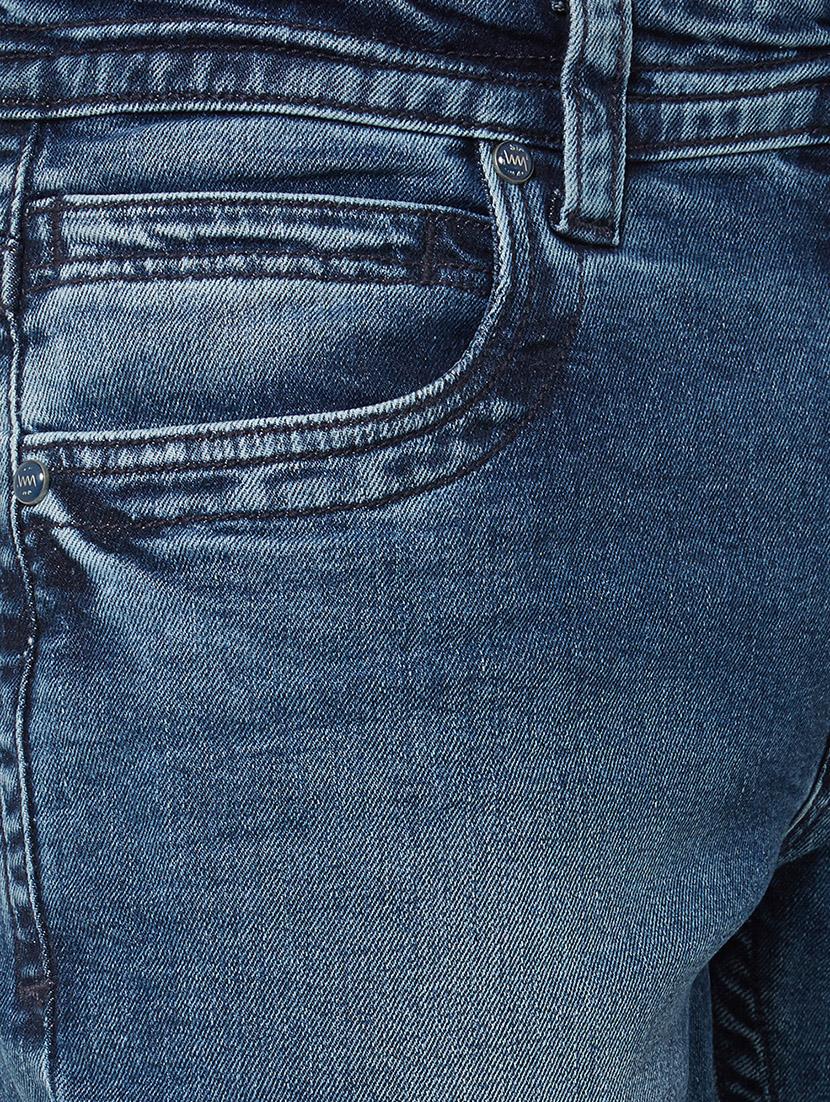 blue cotton washed jeans - 15084276 - Zoom Image - 5