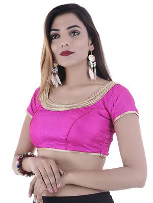 pink silk embroidered blouse - 15084763 - Standard Image - 2