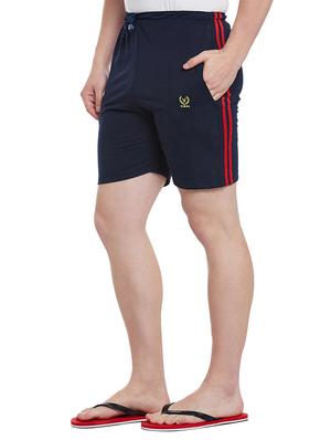 navy blue cotton blend shorts - 15085489 - Standard Image - 2