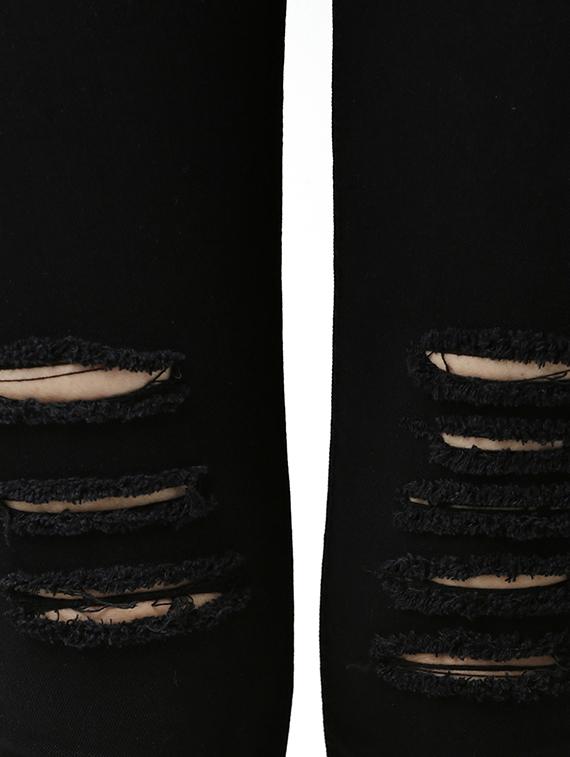 black solid denim jeans - 15085544 - Zoom Image - 5