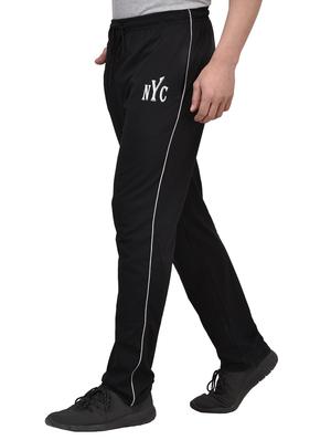 black cotton full length track pant - 15085985 - Standard Image - 2