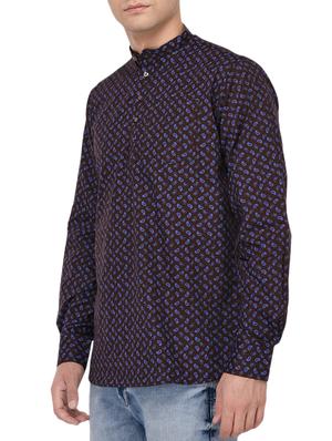 brown cotton short kurta - 15091796 - Standard Image - 2