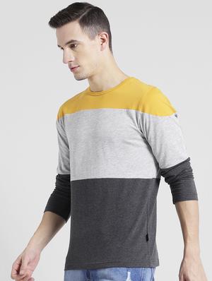 multi colored cotton color block tshirt - 15092293 - Standard Image - 2