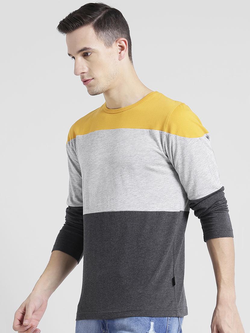 multi colored cotton color block tshirt - 15092293 - Zoom Image - 2