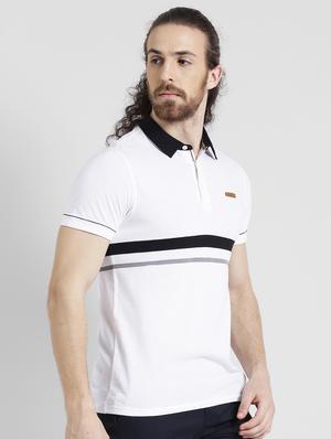 white cotton polo t-shirt - 15092903 - Standard Image - 2