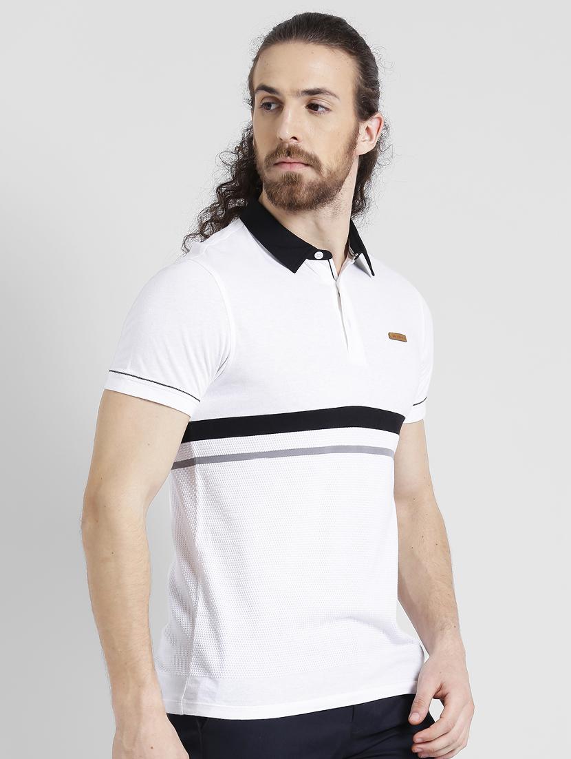 white cotton polo t-shirt - 15092903 - Zoom Image - 2