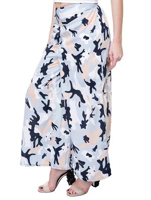 Light blue printed palazzo - 15096051 - Standard Image - 2
