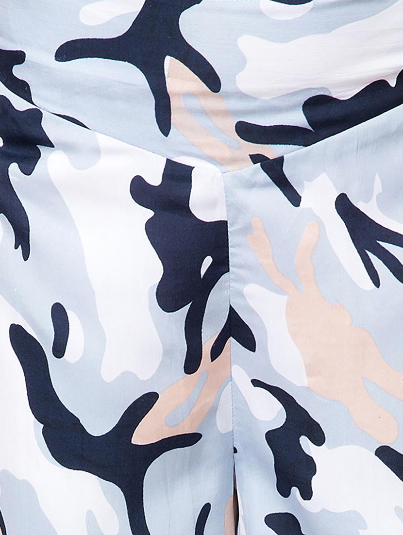 Light blue printed palazzo - 15096051 - Zoom Image - 5