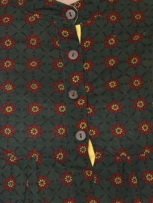 green cotton printed tunic - 15098106 - Standard Image - 5