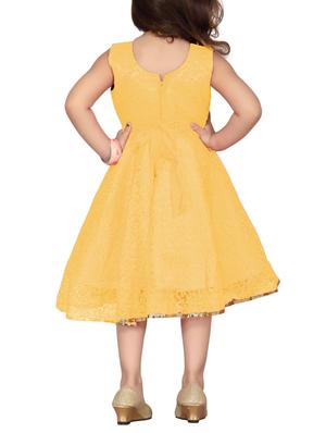 yellow net frock - 15099889 - Standard Image - 2