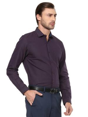 maroon printed formal shirt - 15100551 - Standard Image - 2