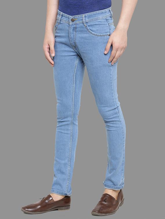 blue denim plain jeans - 15101014 - Zoom Image - 2