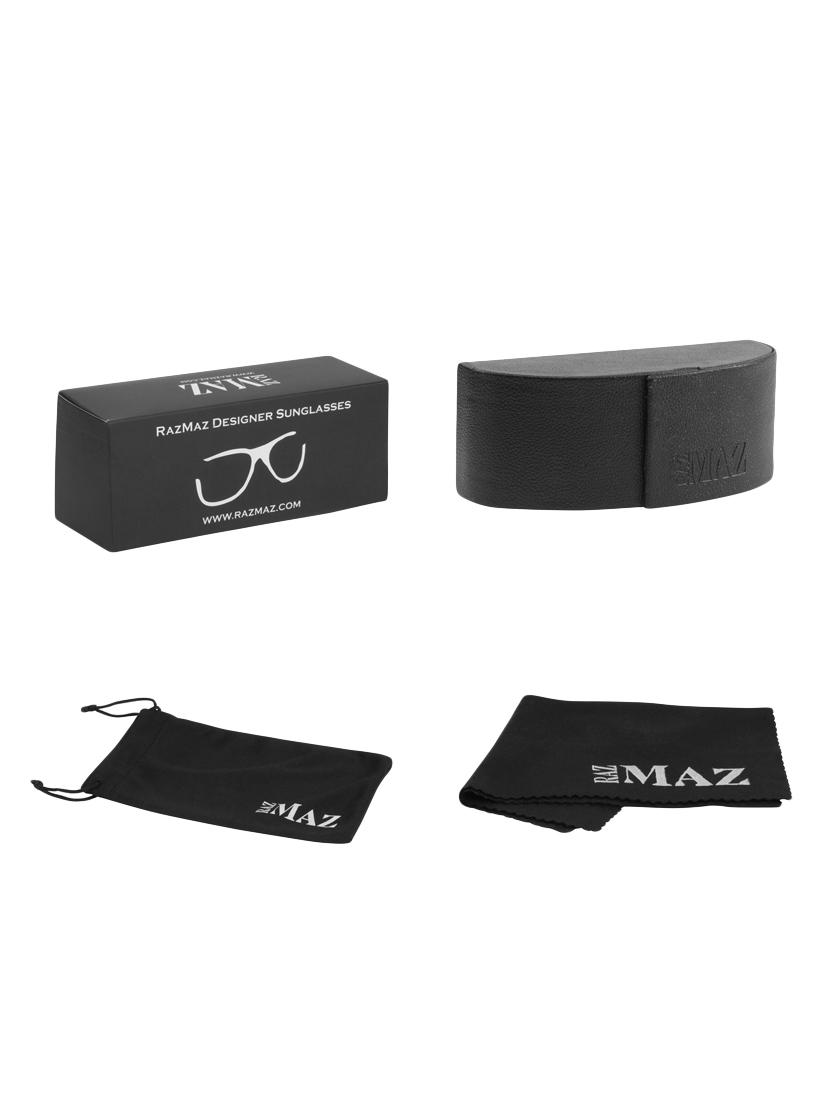 UV Protected Unisex Half-Rim Round Wayfarer Clubmaster Sun-Glasses For Men And Women - 15102423 - Zoom Image - 5